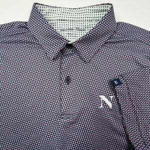 Mizzen+Main Geometric Print Performance Polo Small